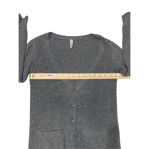 AÉROPOSTALE Gray Long Line Cardigan Sweater Wool Size-Small - Picture 5 of 7